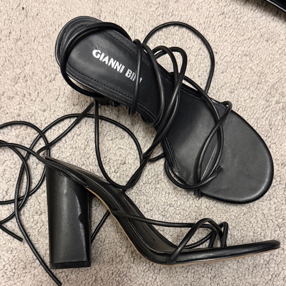 Gianni Bini Elegant Black Strappy Heels